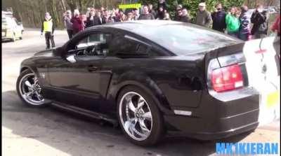 Mustang Driver Blows His Clutch Attempting A Burnout