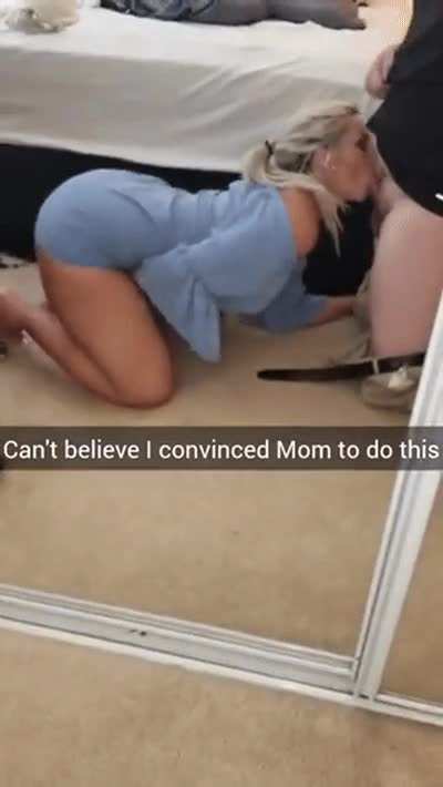 Holy shit… Mom’s actually sucking me off! 😳 Her ‘good boy’ played her so well—now here she is, drooling on my dick without a hint of shame . Bet she'd dreamed of this !!