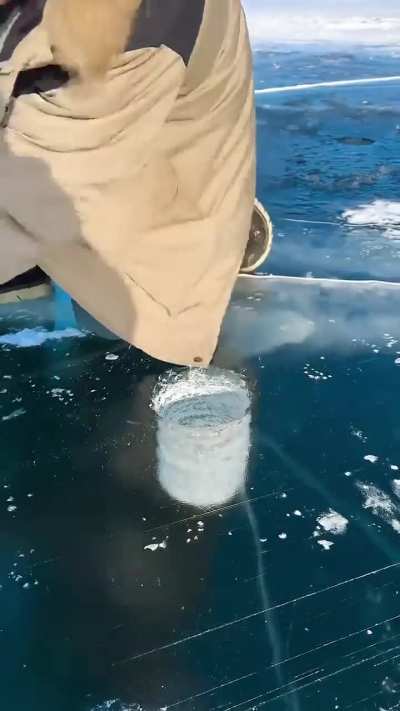 How thick is the ice at Lake Baikal