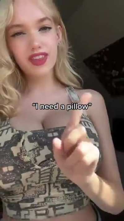 No need for a pillow now