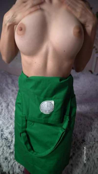 Your local barista loves to get tittyfucked ;)