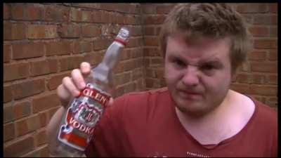 He drank the ENTIRE bottle...og video down, I only have the end