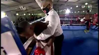 Boxer fighting ghosts