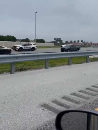 The number of cops chasing this guy