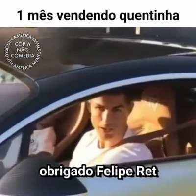 Graças ao Felipe eu fali e hj como ratos com terra