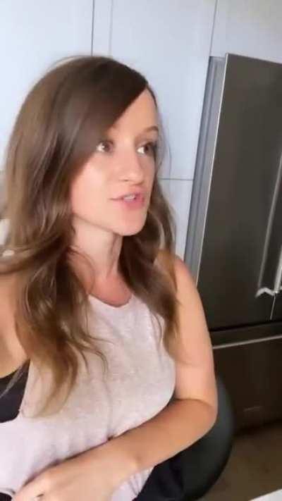 Jenna wanted it so bad, and then it exploded all over her. I wonder what it was....🤔