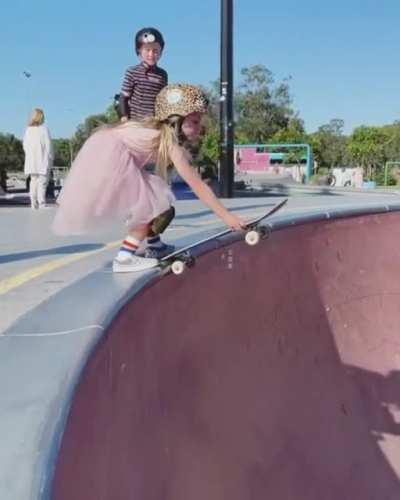 Six year old skater girl.