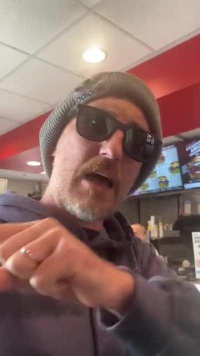 Karen Goes off on Carls Jr Employee Over Sauce then UberEats Driver tells her off!