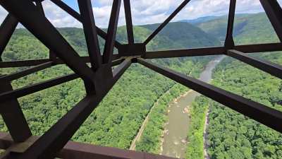 Walking the New River Gorge Bridge 850 feet high