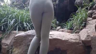 Tight Petite Ass on Italian Nature Trail