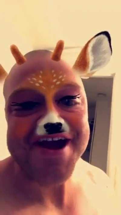 Man puts antlers on his head and calls himself a reindeer