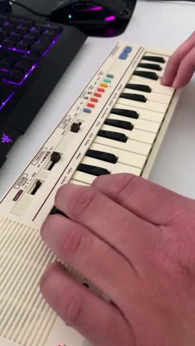 Found a retro keyboard and knew exactly what I wanted to learn first