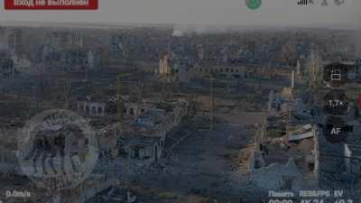 RU pov: Long video showing a combined arms assault on fortified positions in Marinka. Shows BTR POV footage, GoPro footage and drone footage.