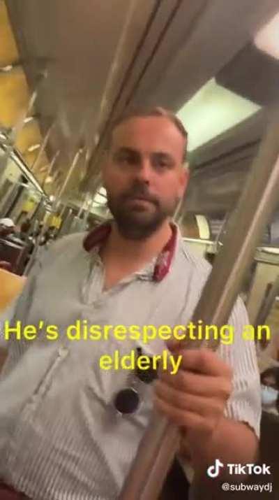 Antivaxxer bullies elderly woman on subway for wearing a mask