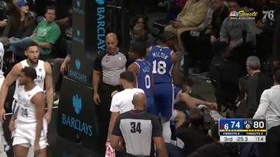 [Highlight] Embiid flies in and swats Cam Thomas’ shot out of bounds