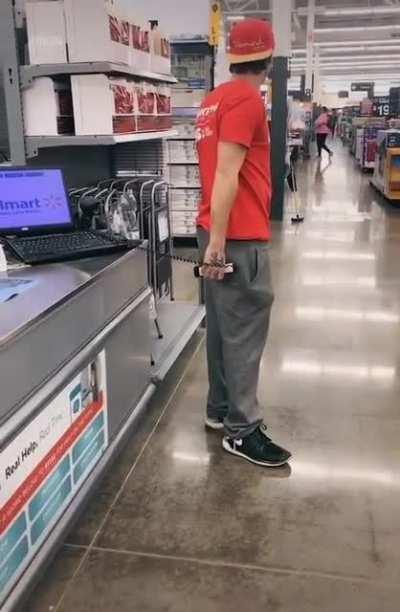 Man farts into supermarket telecom!!