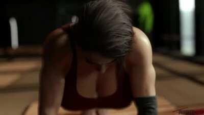 Jill Doing Yoga (Rigid3D) [Resident Evil]