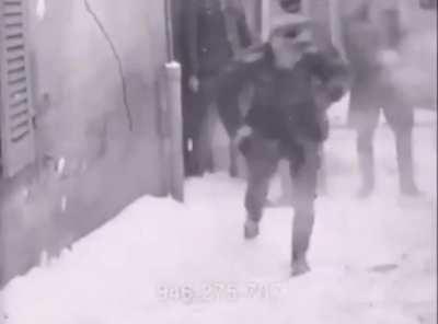 Me and the boys having a blast when it starts snowing