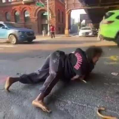 Only in NYC you can catch a crackhead wrestling match and the X Games at the same time