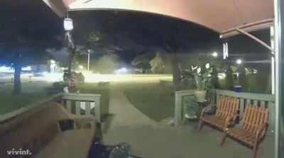 Very lucky there was a doorbell cam to catch video of this