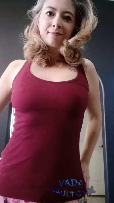 Unless you have me bent over, my tits always point up! 