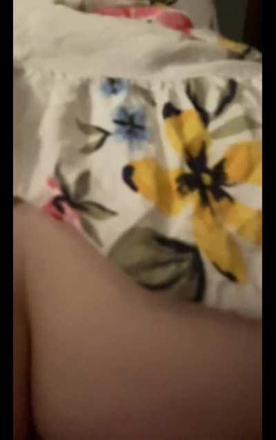 This might not be the hottest thing you have ever seen, but it is very real, from last night, and I really enjoyed the creampie in a position I never would have otherwise tried with hubby