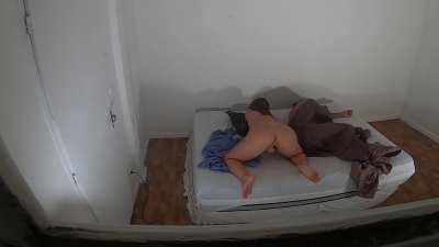 Caught my neighbor having fun while friend sleps