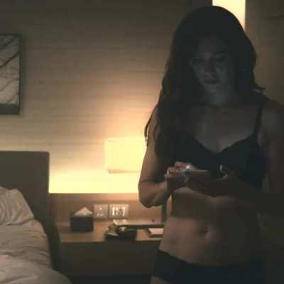 Mary Elizabeth Winstead in a bra and panties in her new movie