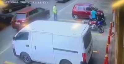 Close call for two men almost getting killed by an Idiot in Lebanon