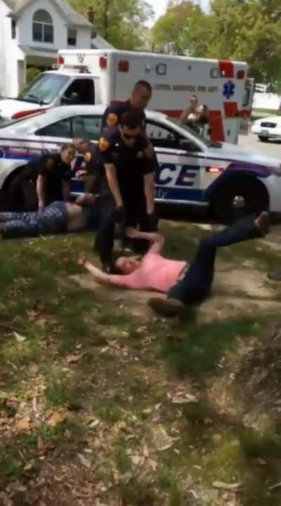 Attempting to attack a Police Officer when they aren't looking...