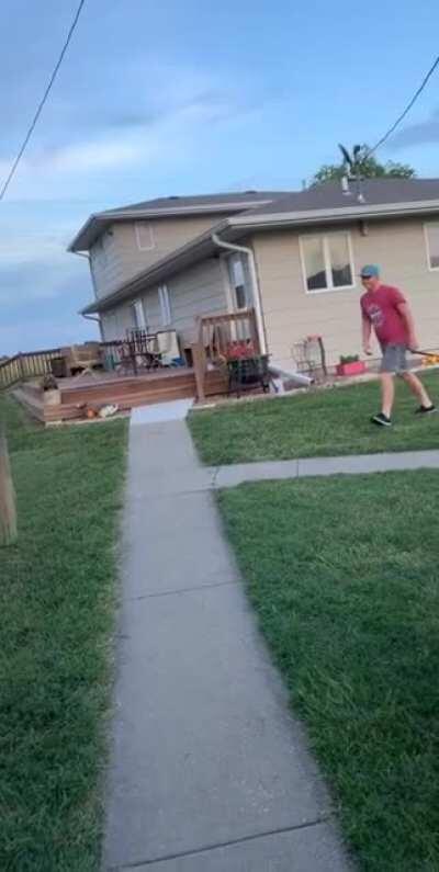 Trying to jump on a horse from behind