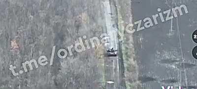 Point-Blank: A Ukrainian tank, not noticing the Russian, gets ambushed