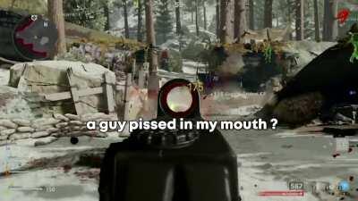 Reason I love zombies. We can just mess around and talk while slaughtering