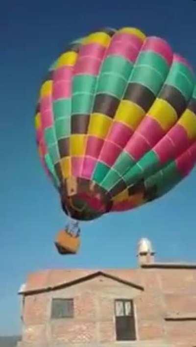 Riding a balloon is not easy