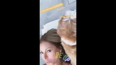 Kelly exercising by the pool! July/August 2019