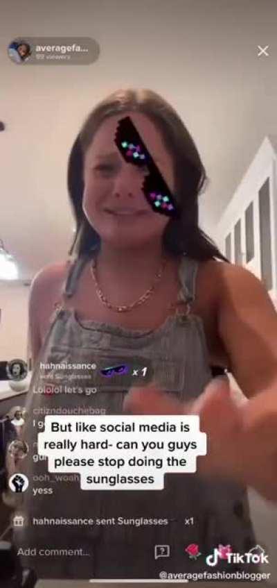 to stop people from doing the sunglasses