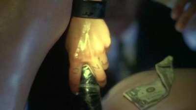 Jennifer Connelly's ass to ass double ended dildo scene