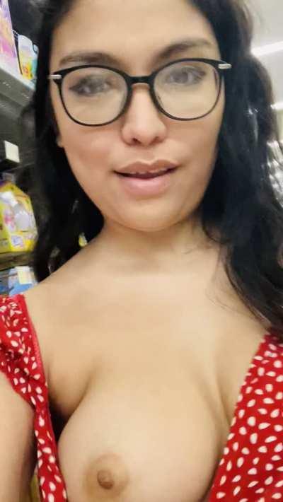 The store was cold and my nipples show it