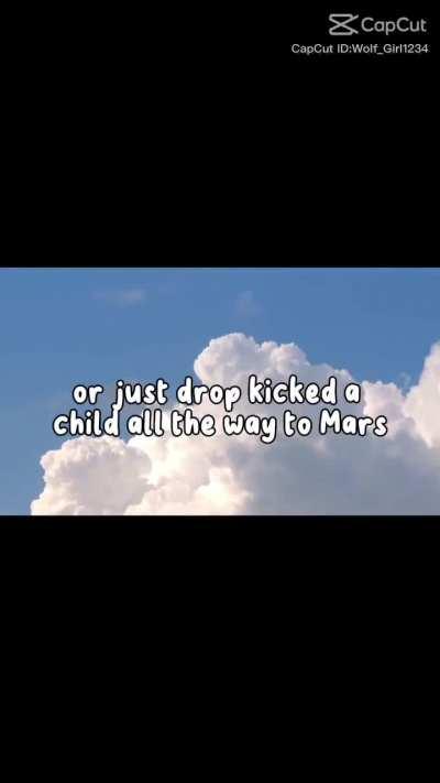 I Drop kicked the child.🪑