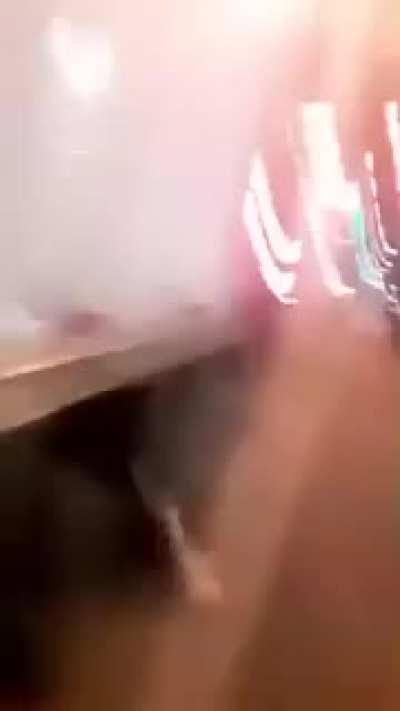 Looters trying to rob a FedEx driver