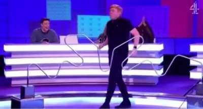 Man gets shocked when it touches the metal