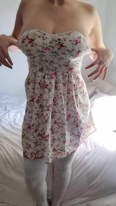 I'm in thigh highs with no panties, I hope you wouldn't pull out