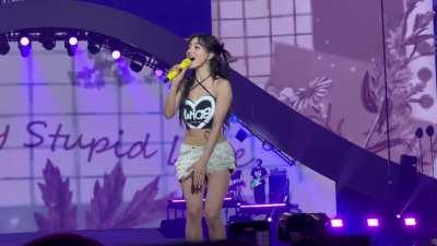 Fan cam i took of Jihyo during crazy stupid love in Las Vegas