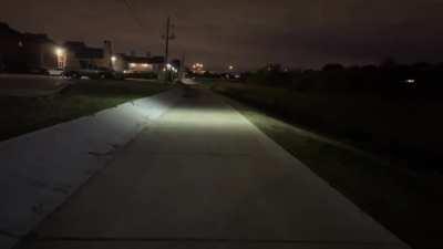 KR1 SBT-90 hanging from drone 130 feet in the air