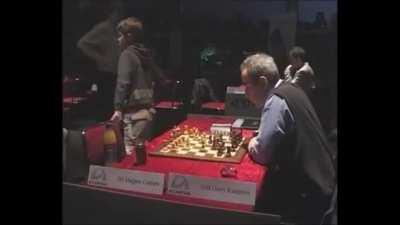 13 year old kid gets bored while playing World Number One Garry Kasparov