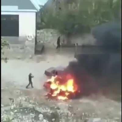 Before his face got burned off