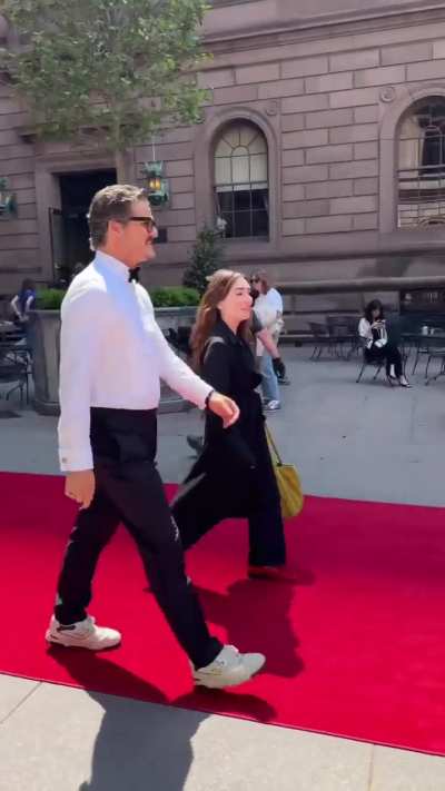 Filming yesterday on the set of The Materialists 