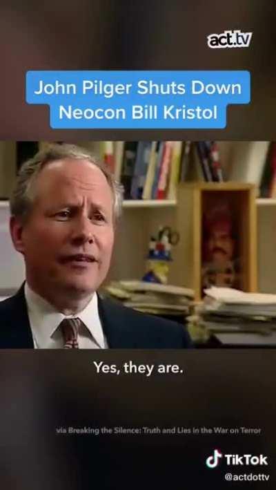 American Neoconservative Billy Kristol claims US only does regime change in indecent countries and not decent ones and that US needs to get involved in more conflicts, not less