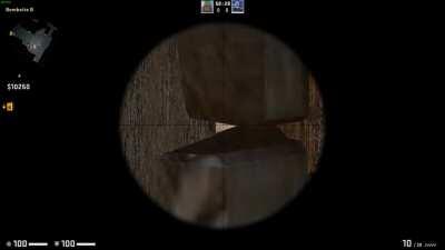 There is a pixel gap in this box on Dust 2's B site, which can be used to see enemies that walk from doors to the site. This needs to be fixed.