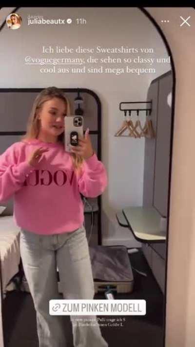 Instagram Storys vom 03.09.22 von Julia Beautx mit Caramella im Disneyland Paris ( und Werbung darf natürlich auch nicht fehlen)